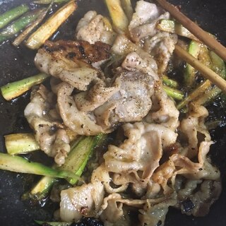 豚肉アスパラ炒め